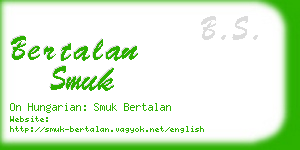 bertalan smuk business card